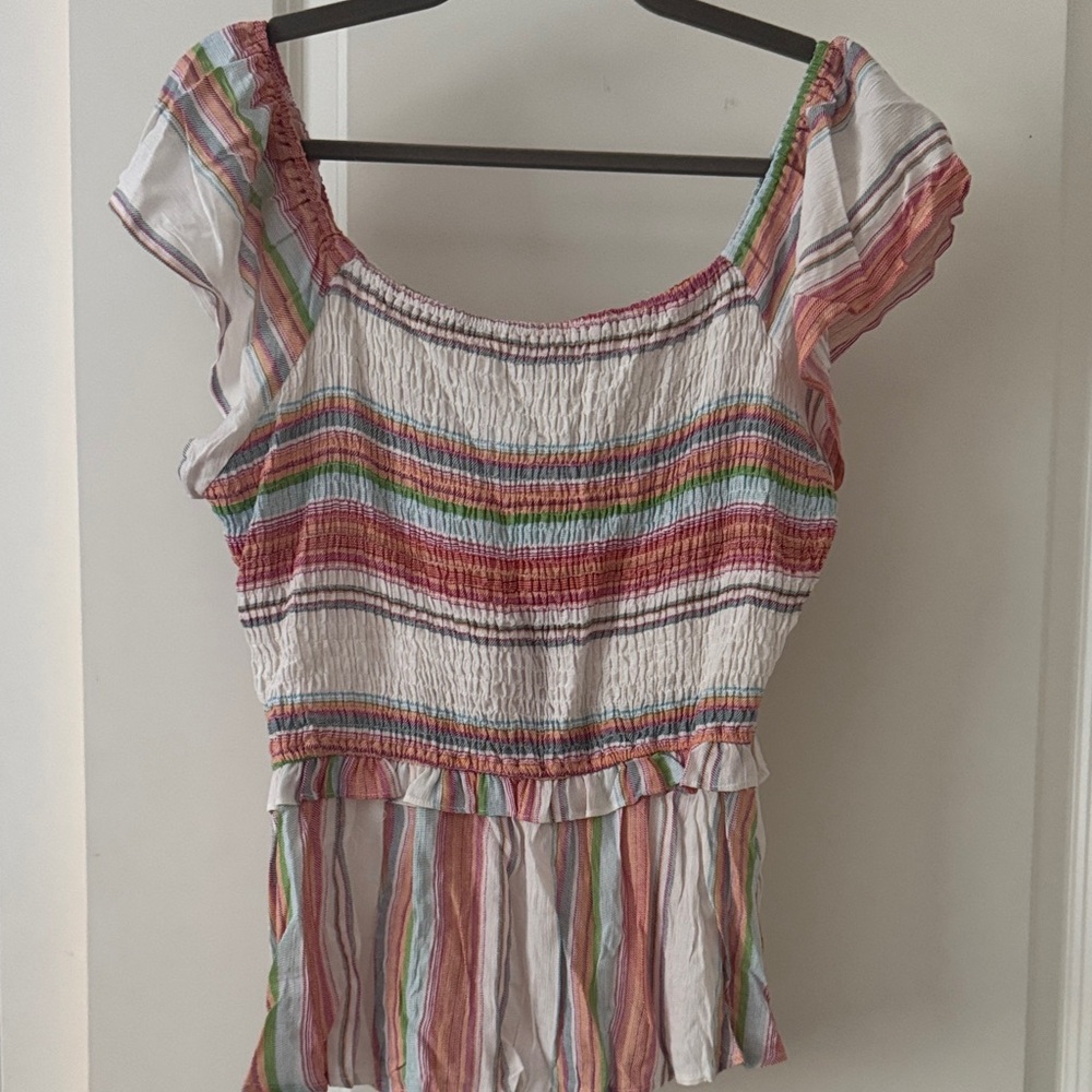 ANDREE BY UNIT Colorful Striped Blouse